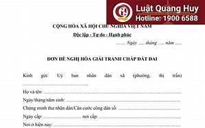 Mẫu Đơn Về Tranh Chấp Đất Đai